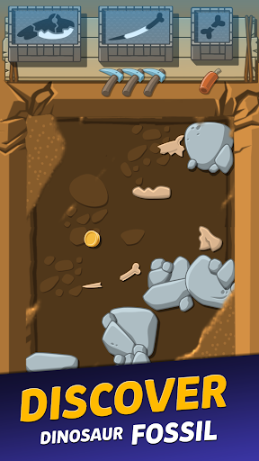Dinosaur park gameplay screen from Crazy Dino Park